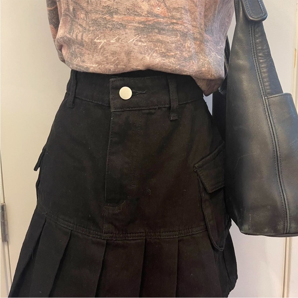 SHEIN black jean miniskirt